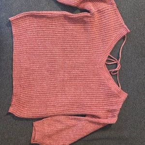 Pink crop sweater